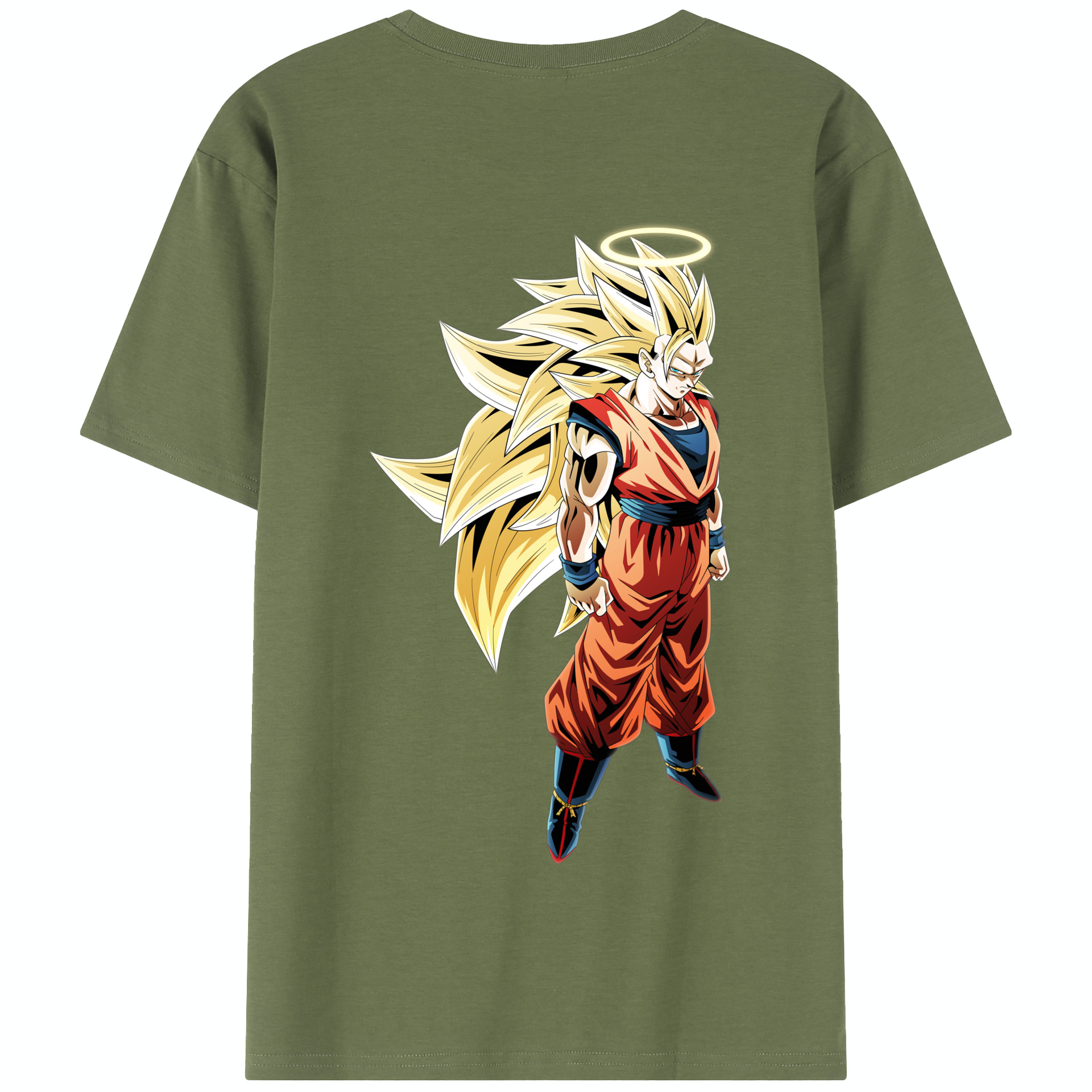 （画像用） ドラゴンボール 孫悟空（そん ごくう）Son Goku カカロット DRAGON BALL Kakarotto 綿100％半袖Tシャツ（背面プリント）